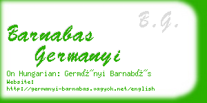 barnabas germanyi business card
